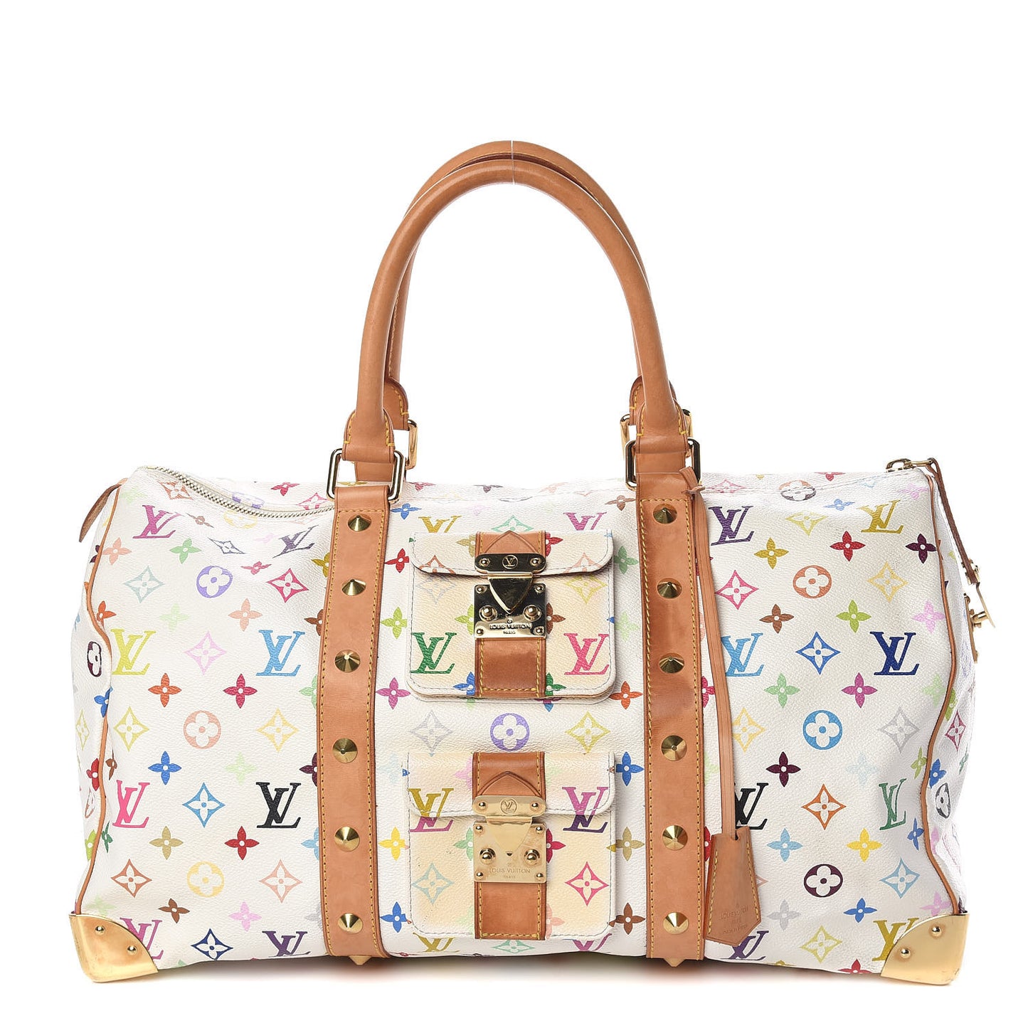 Monogram Multicolor Keepall 45 White