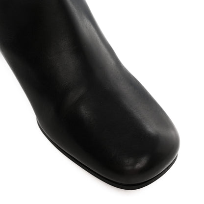 Prada Vitello Metal Triangle Logo Zip 65mm Boots 40 Black 9 of 10