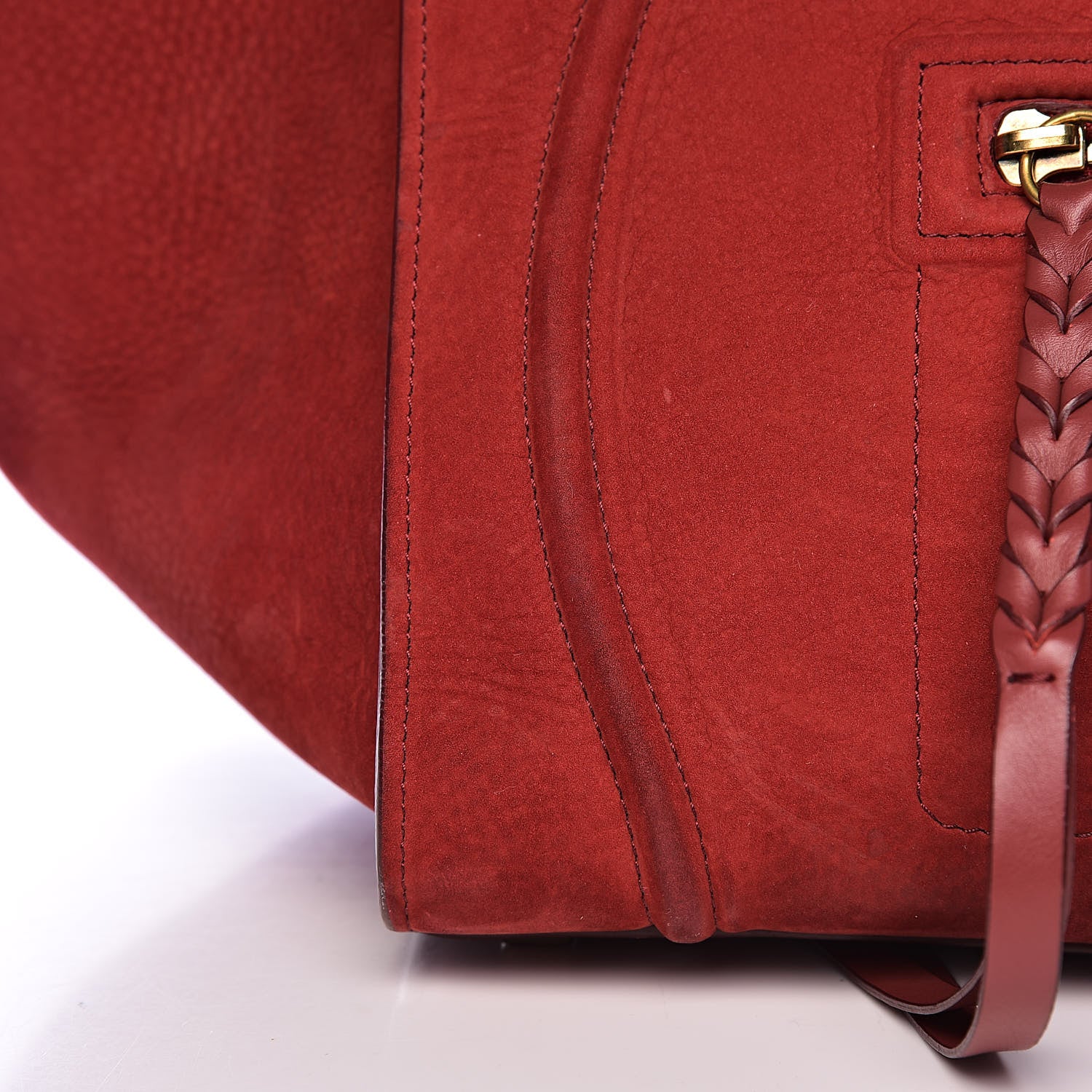 Celine Nubuck Medium Phantom Luggage Red 13 of 20