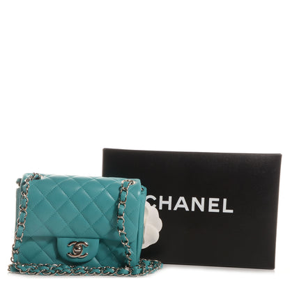 Chanel Lambskin Quilted Mini Square Flap Blue 5 of 9