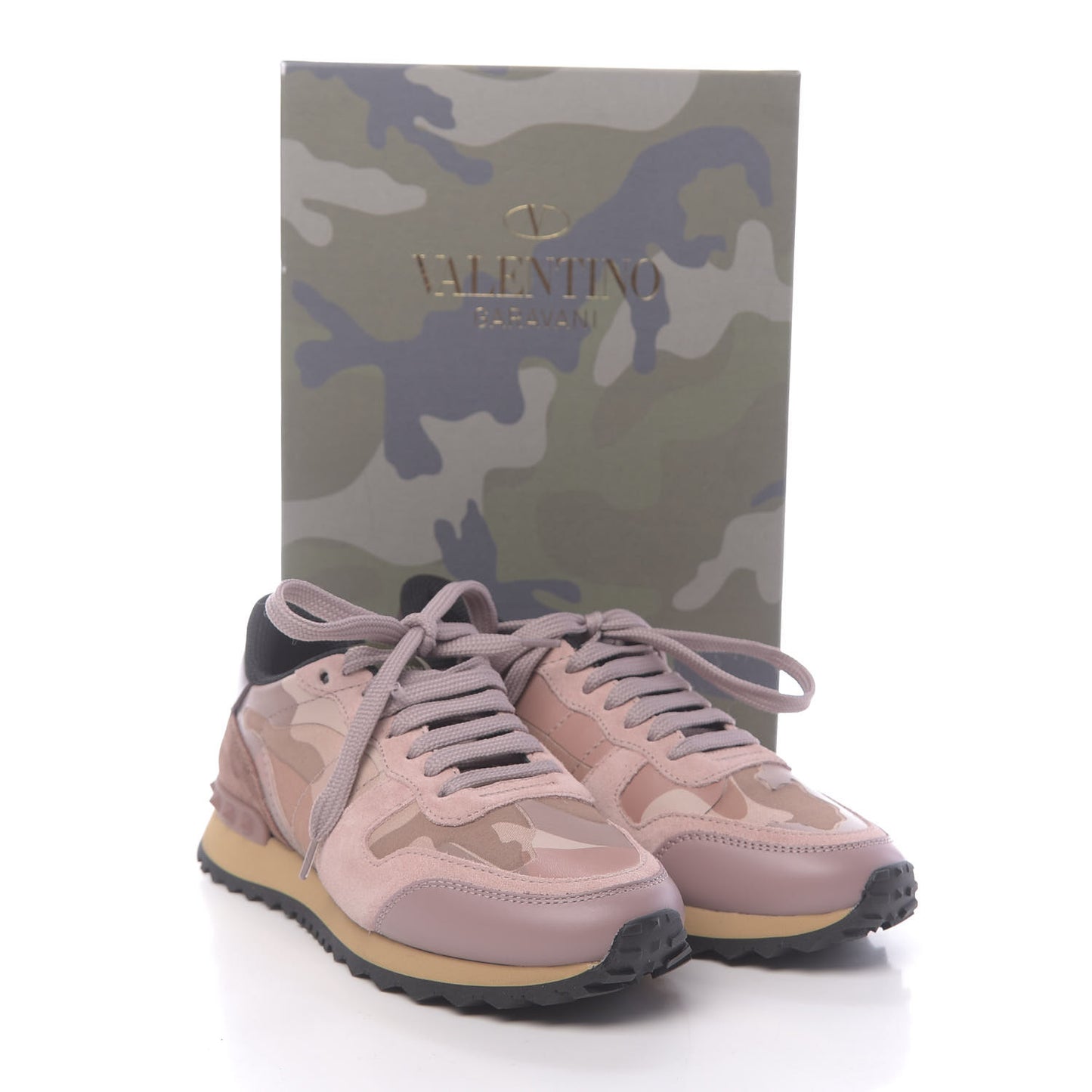 Nappa Suede Camouflage Womens Rockrunner Sneakers 35.5 Multicolor