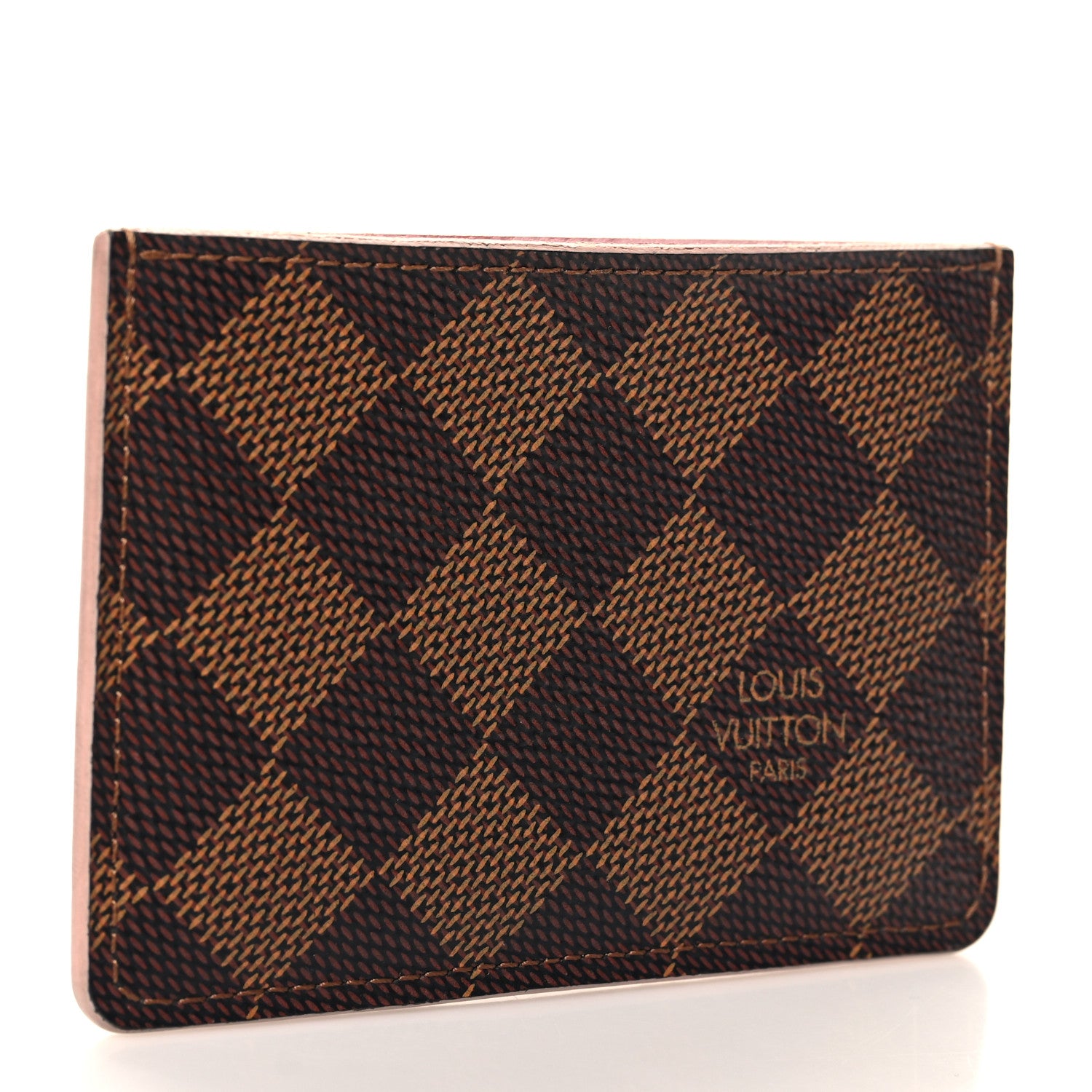 Louis Vuitton Damier Ebene Caissa Card Holder Rose Ballerine 3 of 6