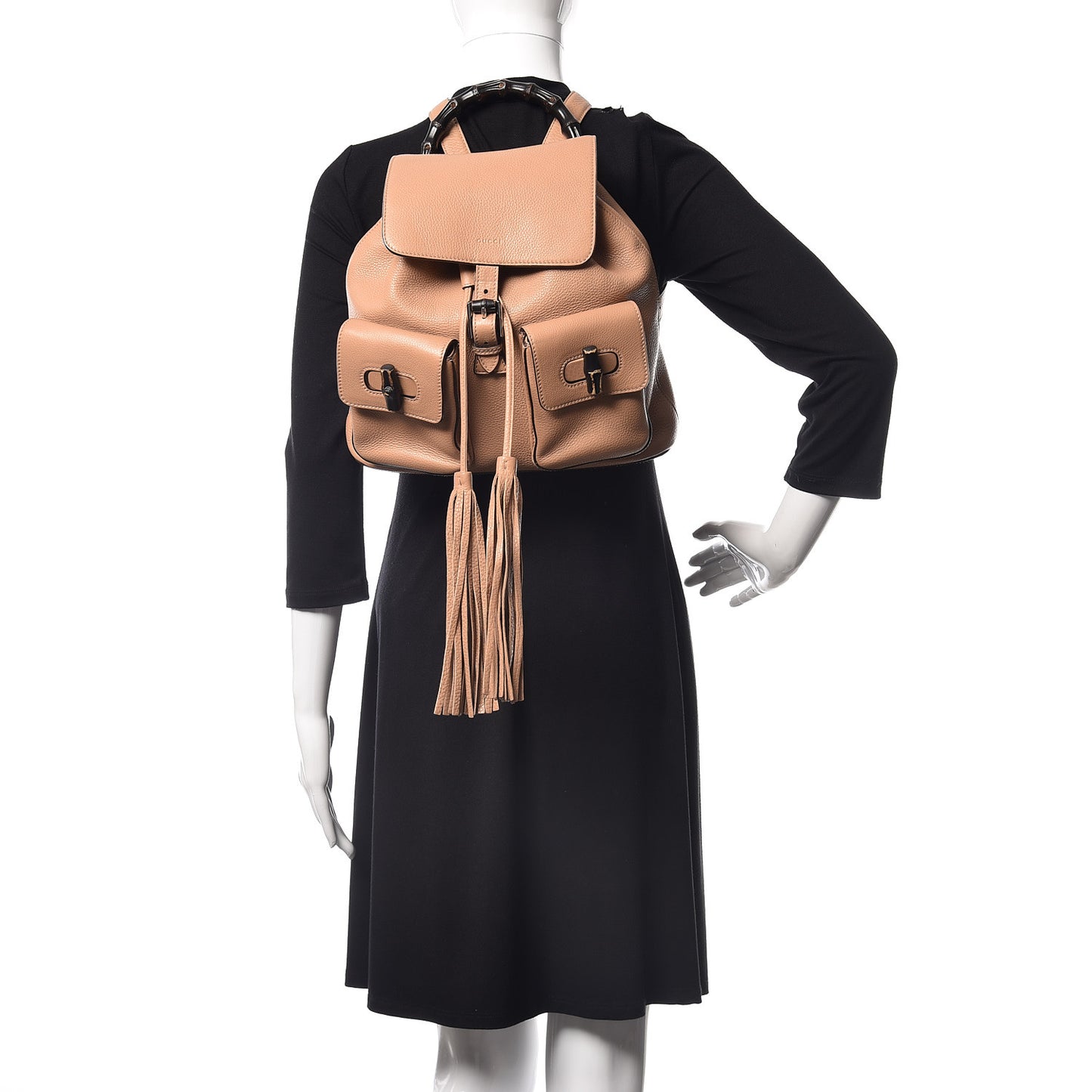Cellarius Calfskin Medium Bamboo Backpack Camelia