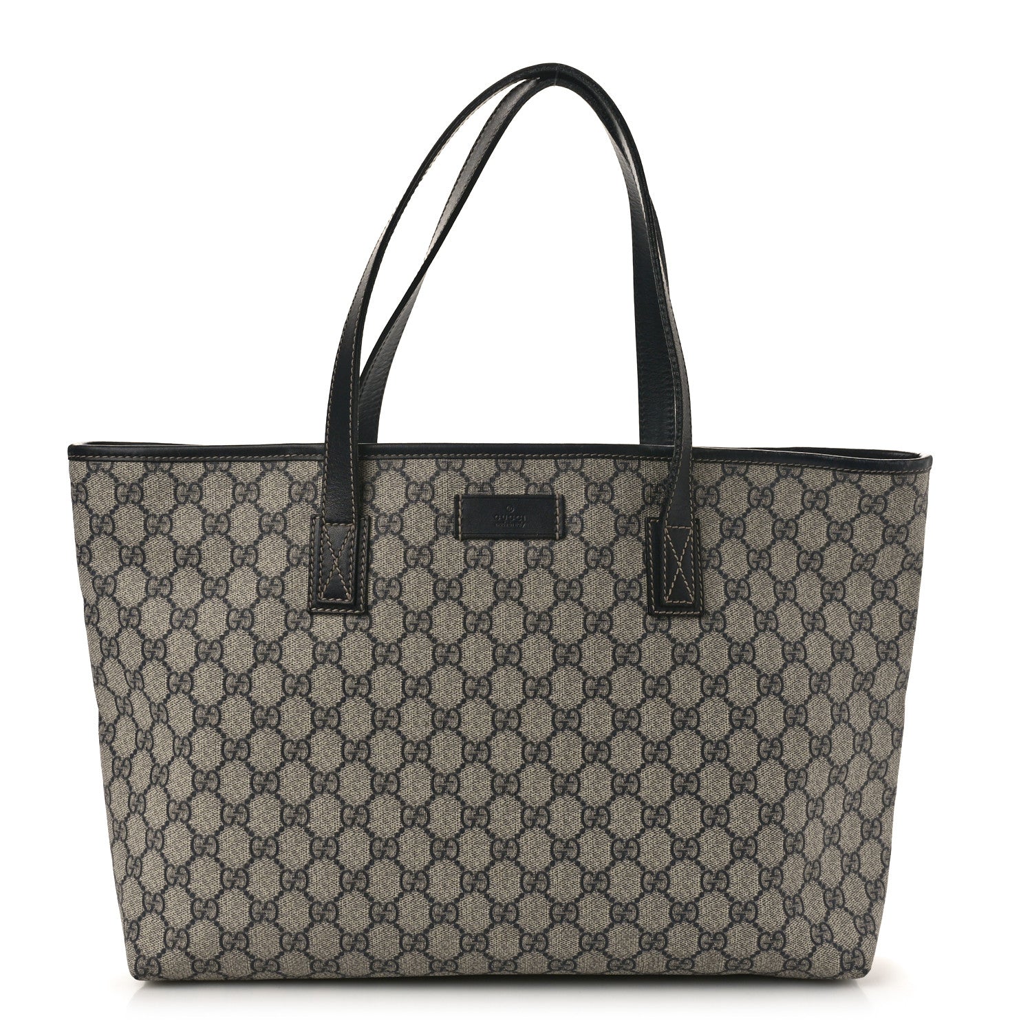 Gucci GG Supreme Monogram Medium Zippered Shopping Tote Navy 1 of 14