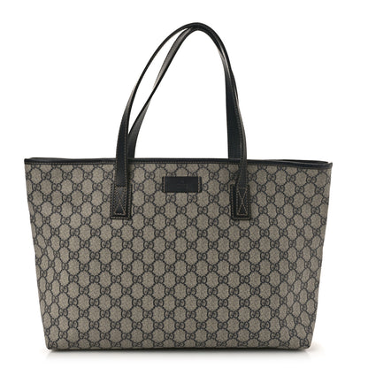 Gucci GG Supreme Monogram Medium Zippered Shopping Tote Navy 1 of 14