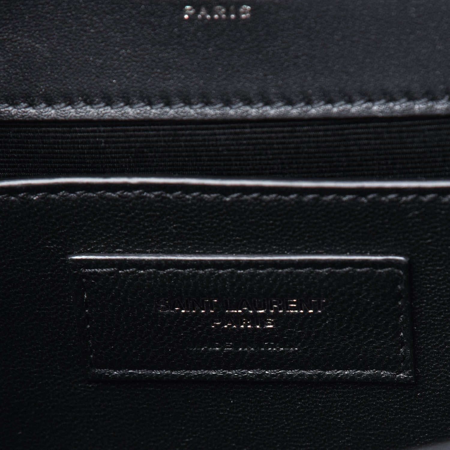 Saint Laurent Grain De Poudre Small Monogram Kate Satchel Black White 7 of 11