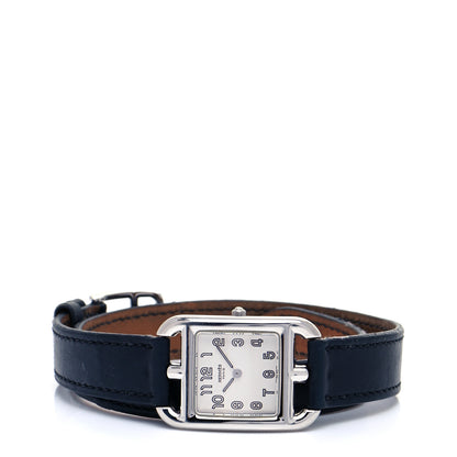 Hermes Stainless Steel Barenia 23mm Cape Cod Double Tour Quartz Watch Noir 2 of 7