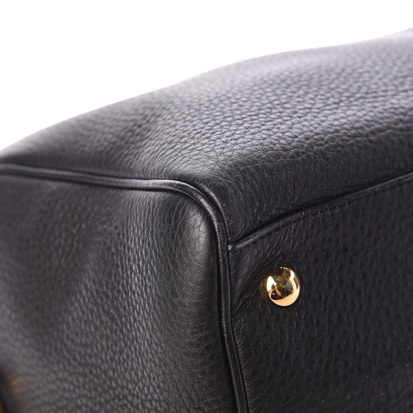 Cervo Embossed Vitello Signature Duffle Bag Black