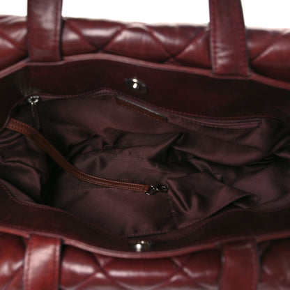 Chanel Lambskin Quilted Chanel 3 Maxi Tote Burgundy 5 of 12