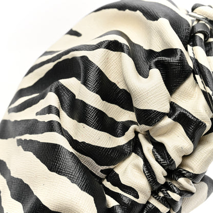 Mansur Gavriel Zebra Print Mini Cloud Clutch Black White 11 of 11
