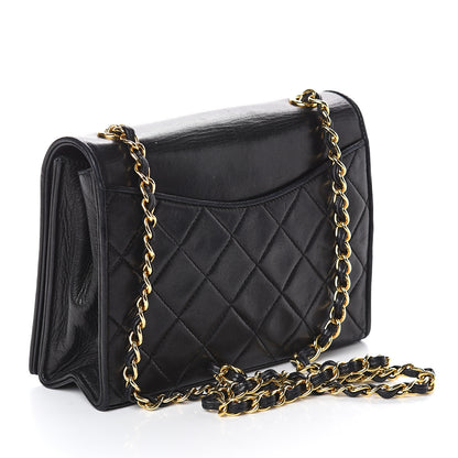 Chanel Lambskin Quilted CC Small Single Flap Black 2 of 9