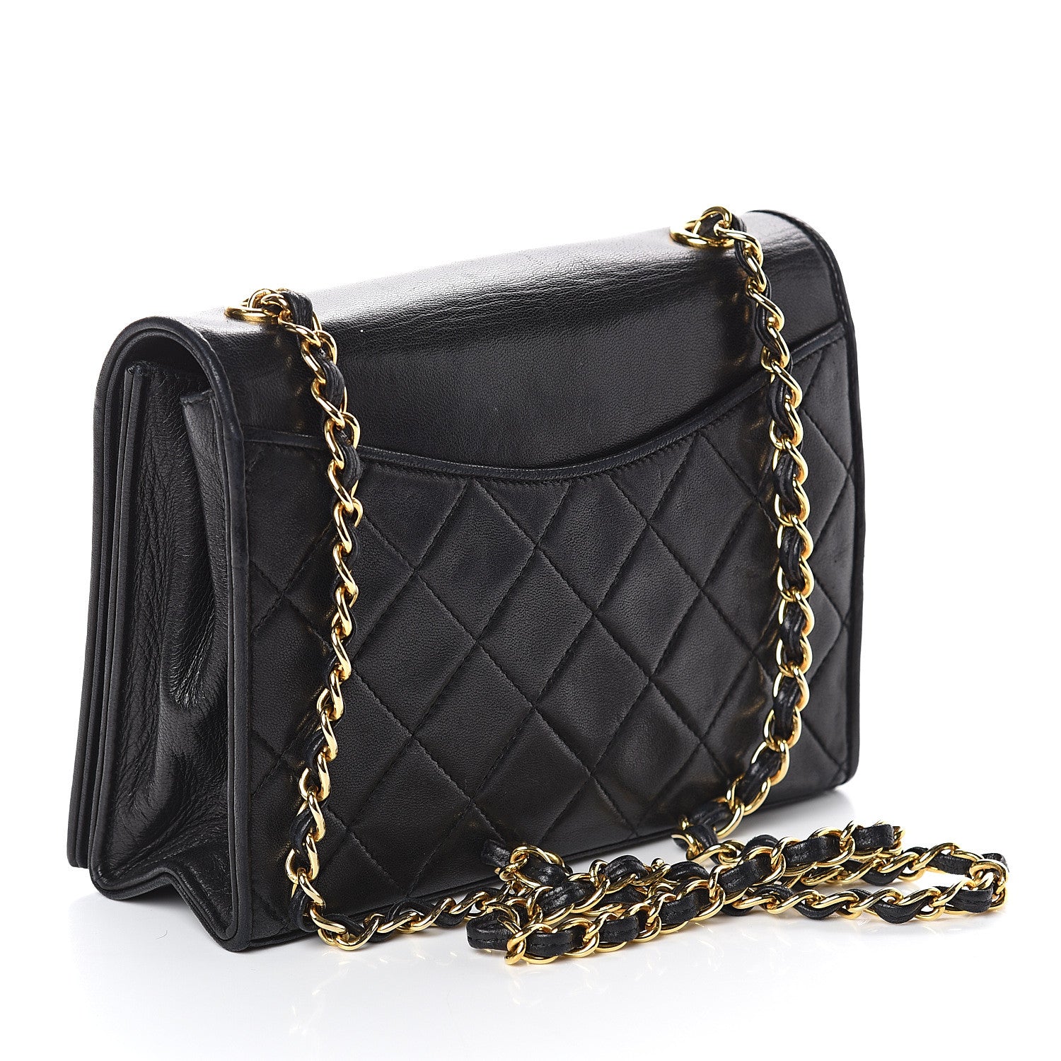 Chanel Lambskin Quilted CC Small Single Flap Black 2 of 13