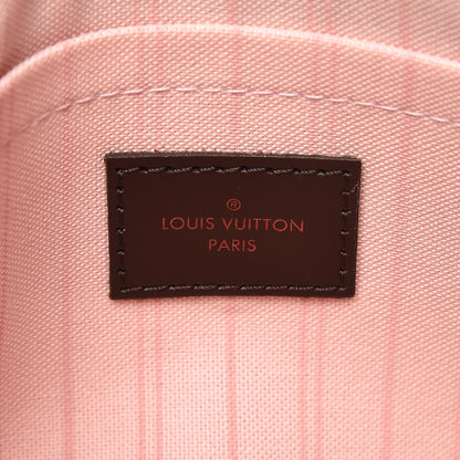Louis Vuitton Damier Ebene Neverfull MM GM Pochette Rose Ballerine 6 of 7