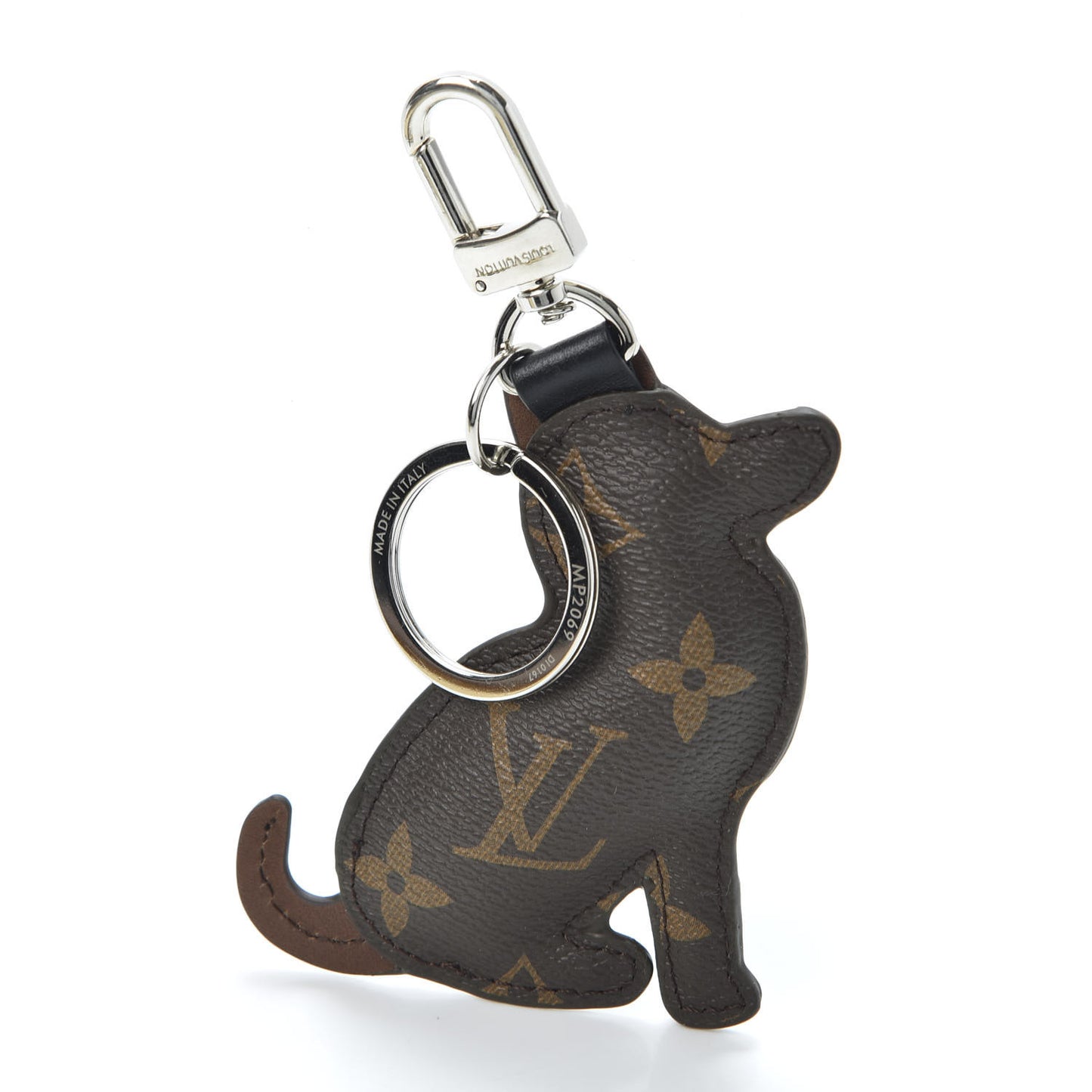 Monogram Dog Bag Charm Key Holder