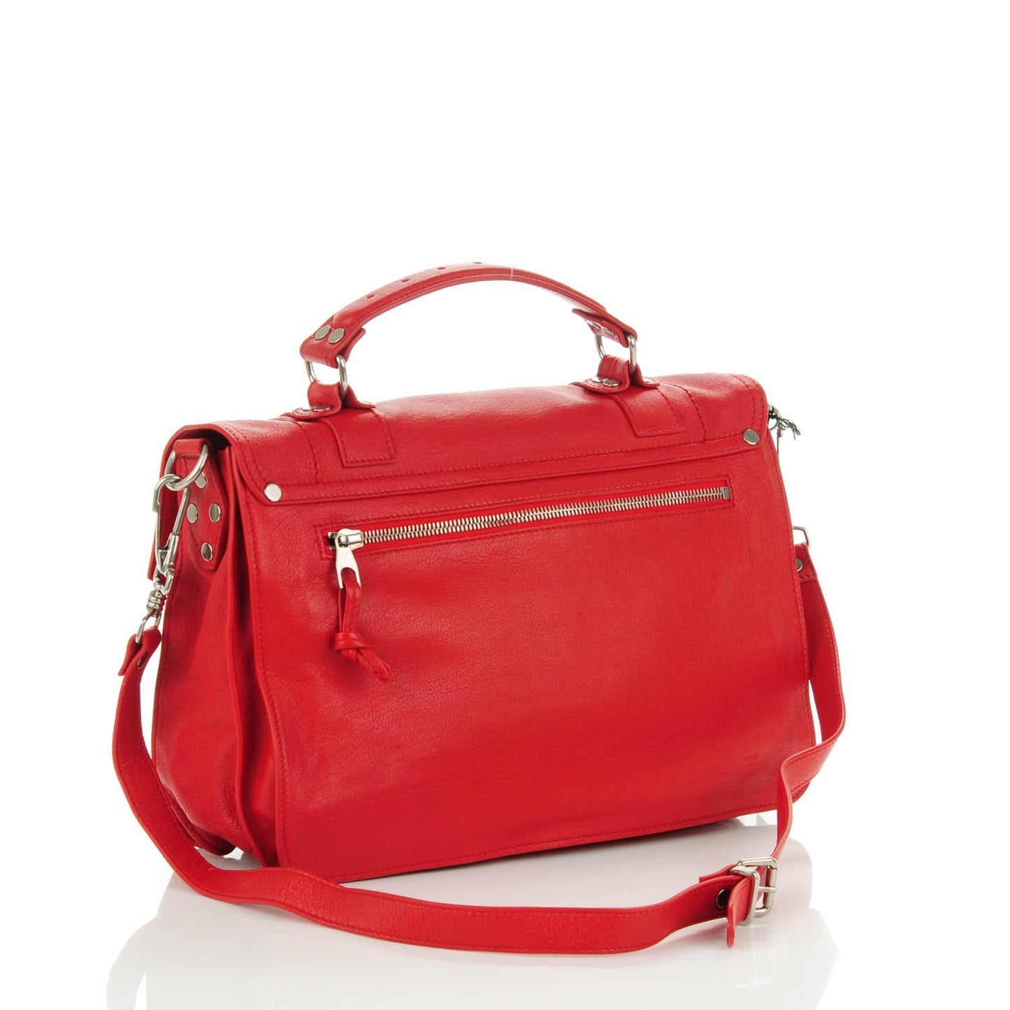 Lambskin Medium PS1 Satchel True Red
