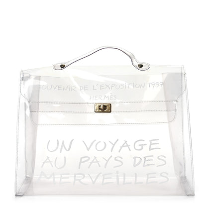 Hermes Vinyl Souvenir De L'Exposition Kelly Transparent 2 of 9