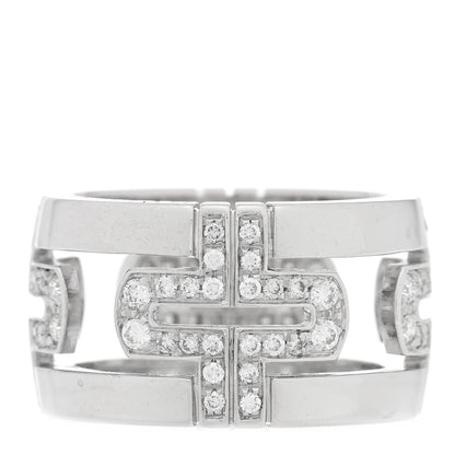 Bulgari 18K White Gold Diamond Parentesi Ring 51 5.75 3 of 4