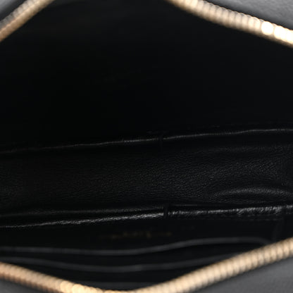 Saint Laurent Grain De Poudre Matelasse Monogram Mini Lou Camera Bag Black 5 of 13