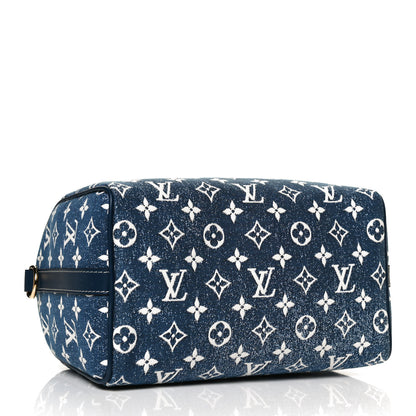 Louis Vuitton Monogram Jacquard Denim Speedy Bandouliere 25 Bleu 4 of 11