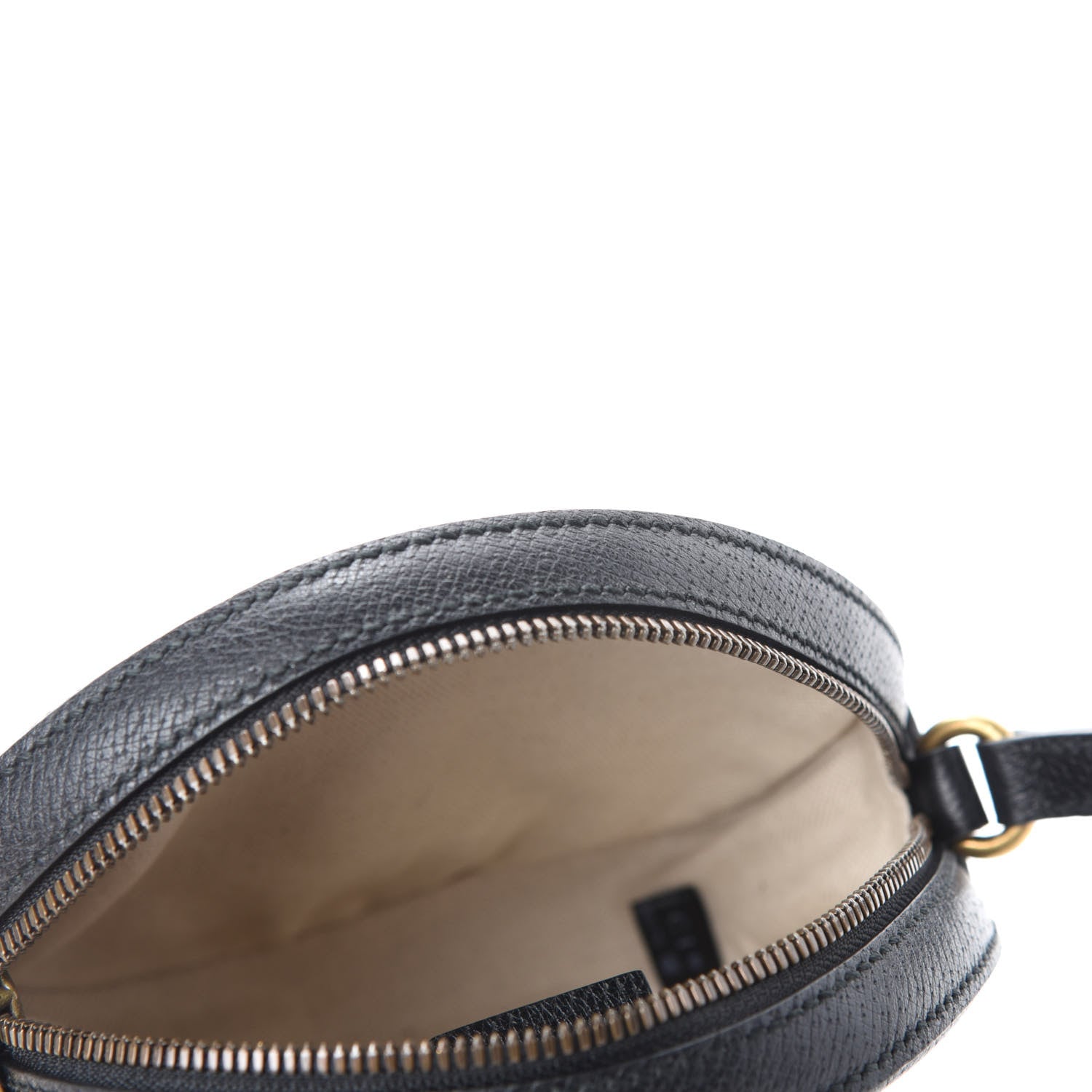 Gucci Velvet GG Monogram Calfskin Round Shoulder Bag Blue Beige 5 of 12