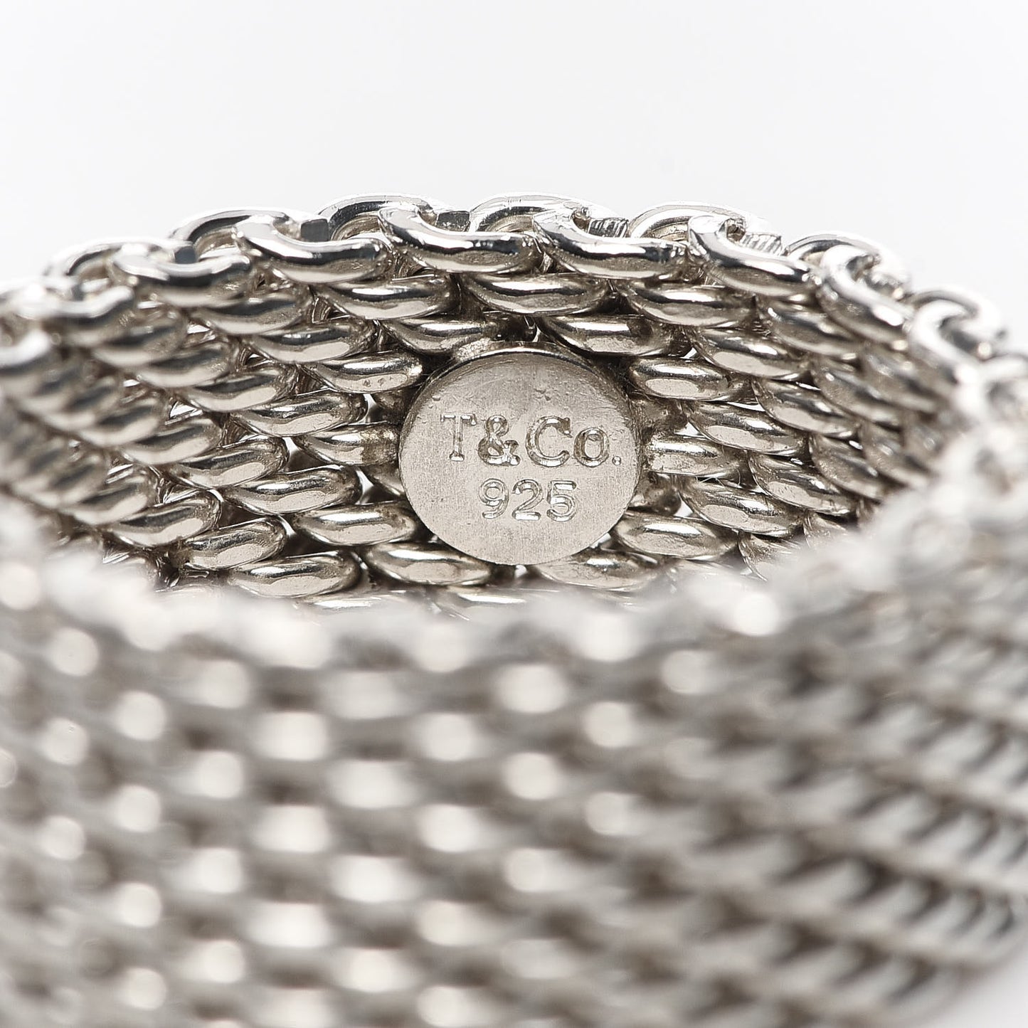 Sterling Silver Somerset Mesh Ring 58 8.5