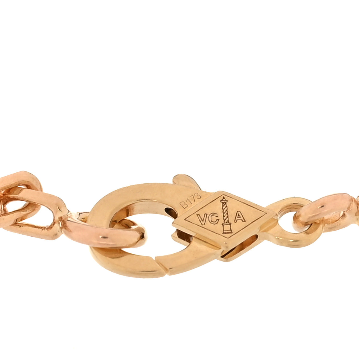 18K Yellow Gold Mother of Pearl 5 Motifs Vintage Alhambra Bracelet