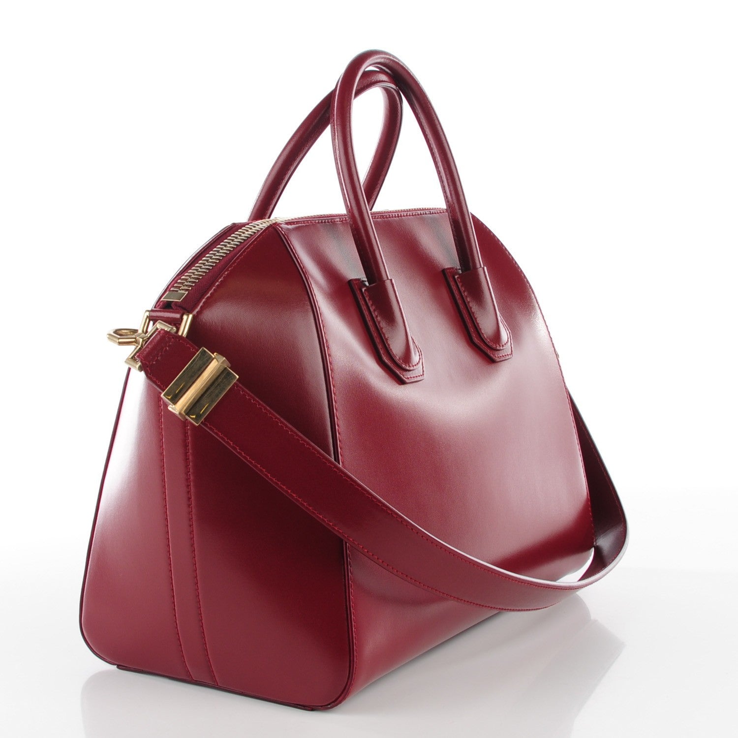 Givenchy Shiny Lord Calfskin Medium Antigona Burgundy 3 of 10
