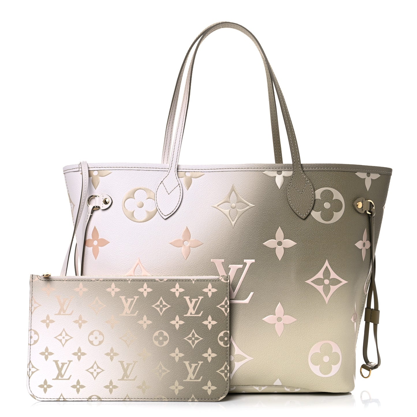 Monogram Giant Spring In The City Neverfull MM Sunset Kaki