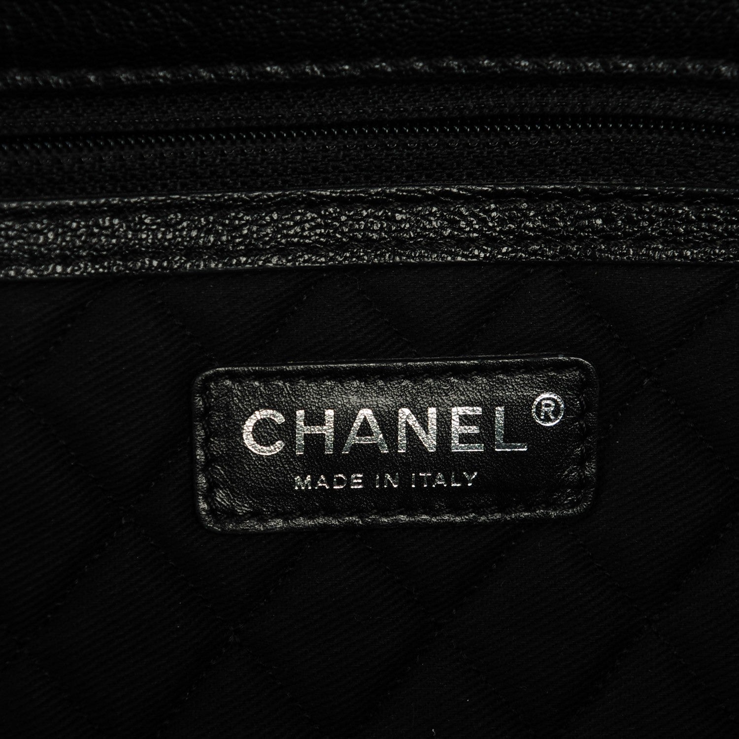 Chanel Goatskin Perforated Large CC Tote Black 6 of 7