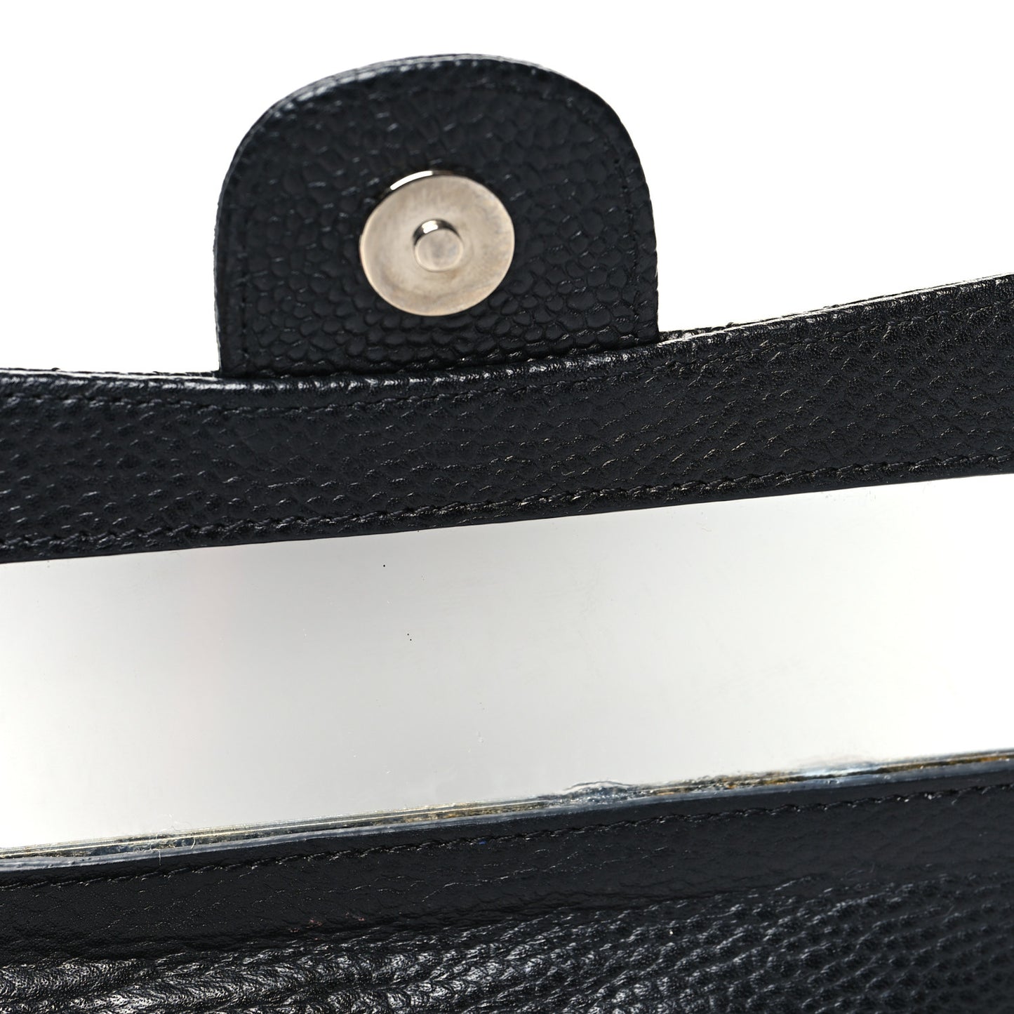 Caviar Quilted Flap Cosmetic Case Black