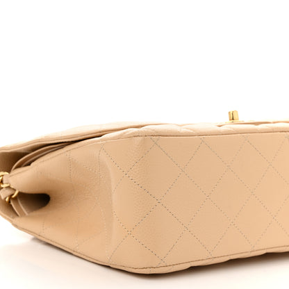 Chanel Caviar Quilted Jumbo Double Flap Beige 9 of 10