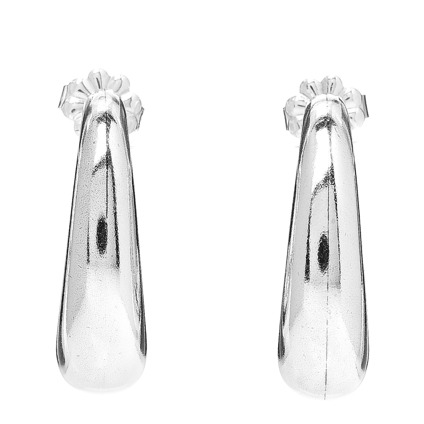 Sterling Silver Graduated Hoop Earrings