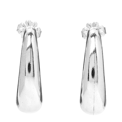 Tiffany Sterling Silver Graduated Hoop Earrings 1 of 4