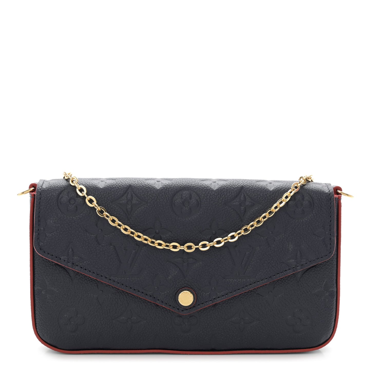 Empreinte Pochette Felicie Chain Wallet Marine Rouge
