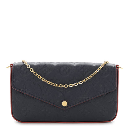 Louis Vuitton Empreinte Pochette Felicie Chain Wallet Marine Rouge 1 of 10
