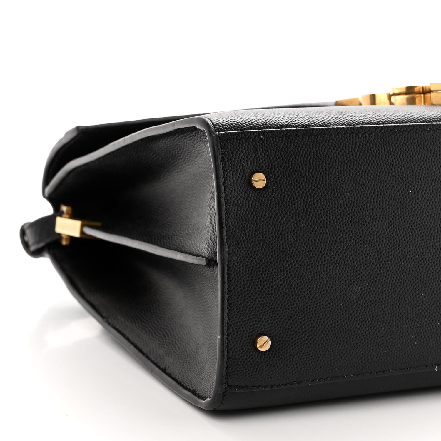 Saint Laurent Grain de Poudre Medium Classic Monogram Cassandra Top Handle Black 8 of 9