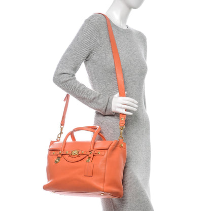 Versace Deerskin Large Signature Day Bag Pesca 2 of 7