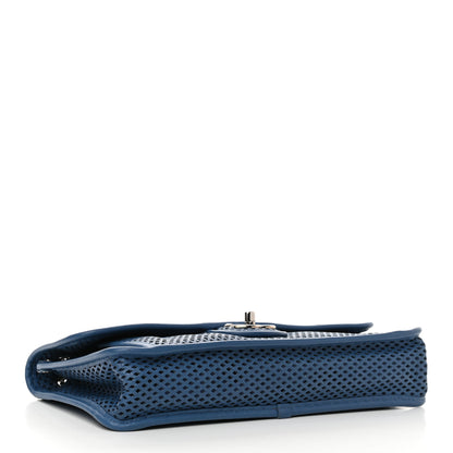 Chanel Perforated Calfskin Large Up In The Air Flap Blue 4 of 10
