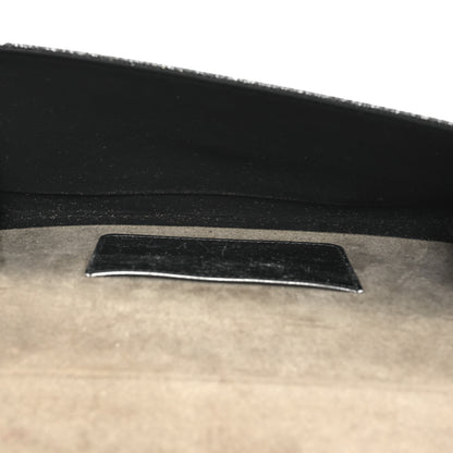 Jimmy Choo Glitter Fabric Erica Chain Clutch  Anthracite 5 of 14
