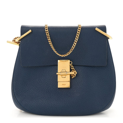 Chloe Grained Lambskin Drew Shoulder Bag Royal Navy 1 of 12
