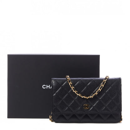 Chanel Caviar Quilted Wallet On Chain WOC Black 11 of 11