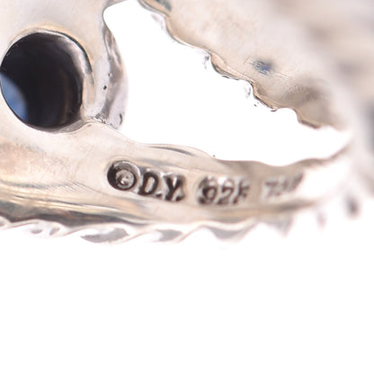 David Yurman Sterling Silver 18K Yellow Gold Diamond Sapphire Agate Moonstone Quartz Mosaic Ring 52 6 5 of 6