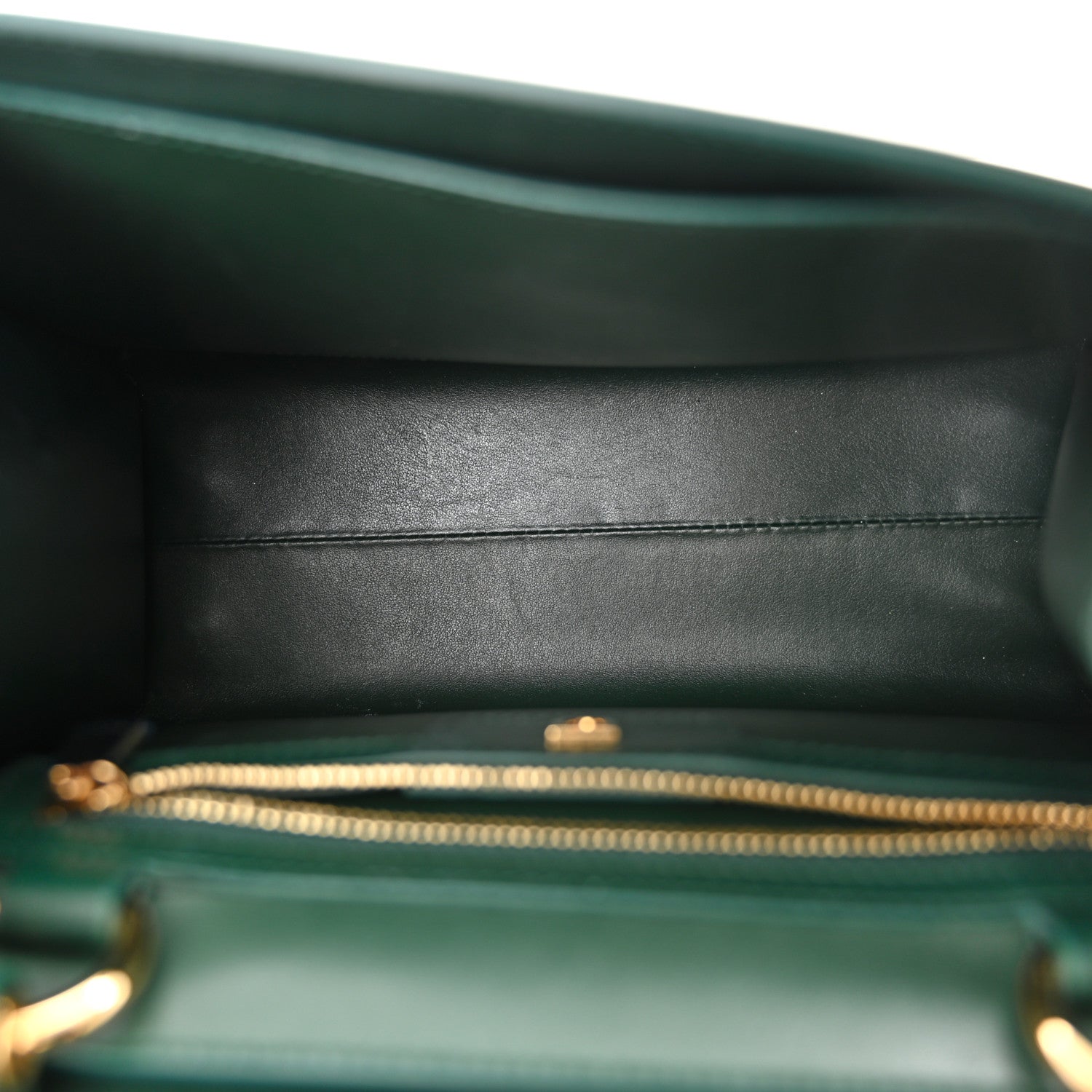 Salvatore Ferragamo Calfskin Thalia Flap Top Handle Satchel Dark Green 5 of 11