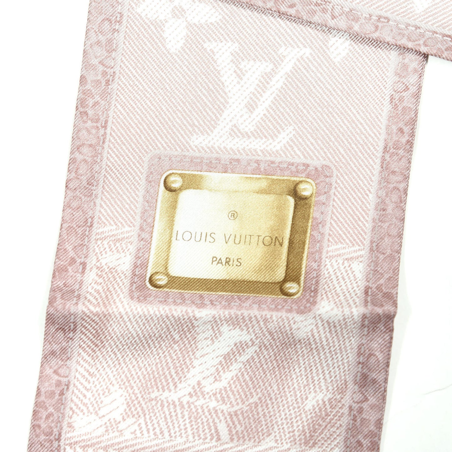 Silk Monogram New Denim Bandeau Rose Clair