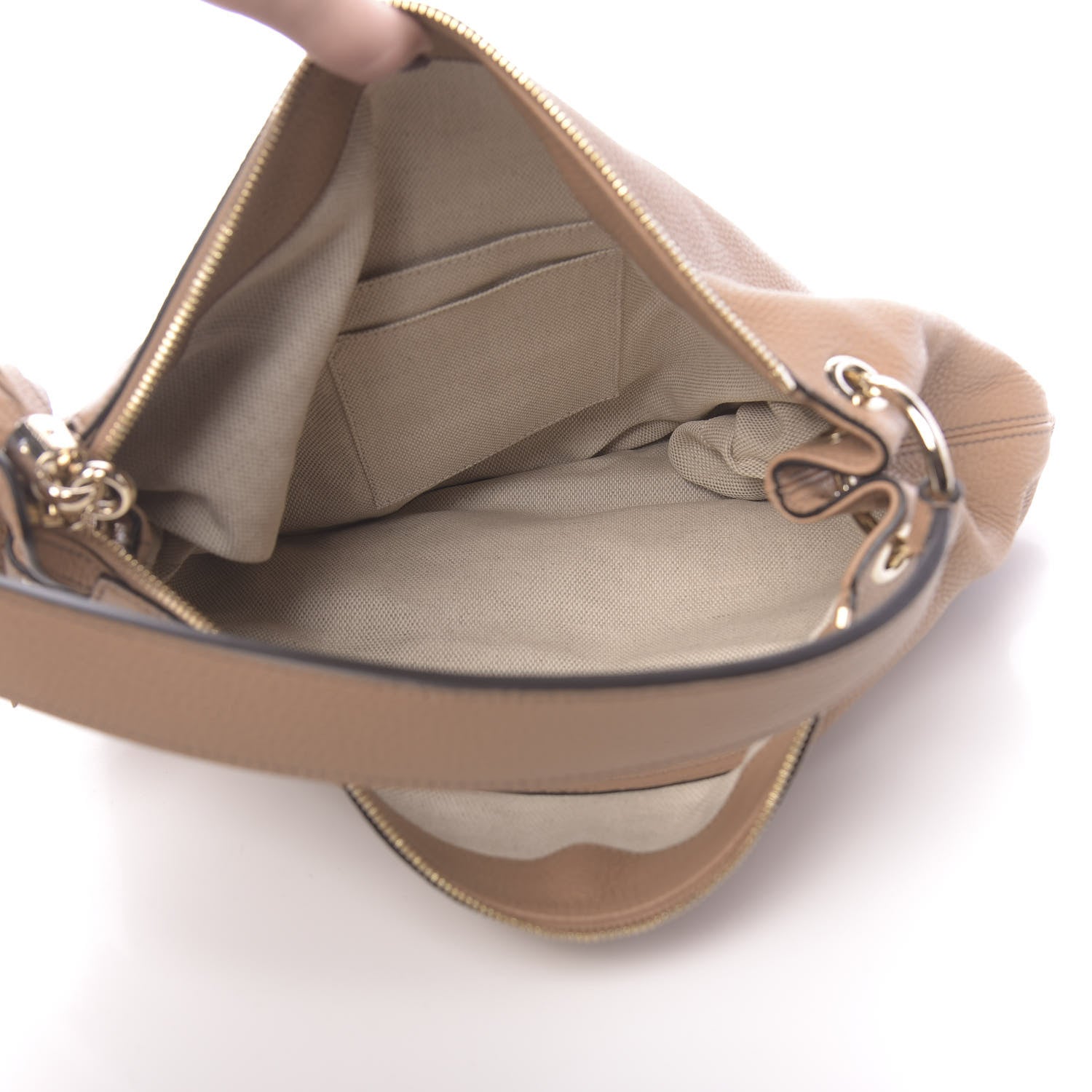 Gucci Pebbled Calfskin Large Soho Hobo Camelia 5 of 10