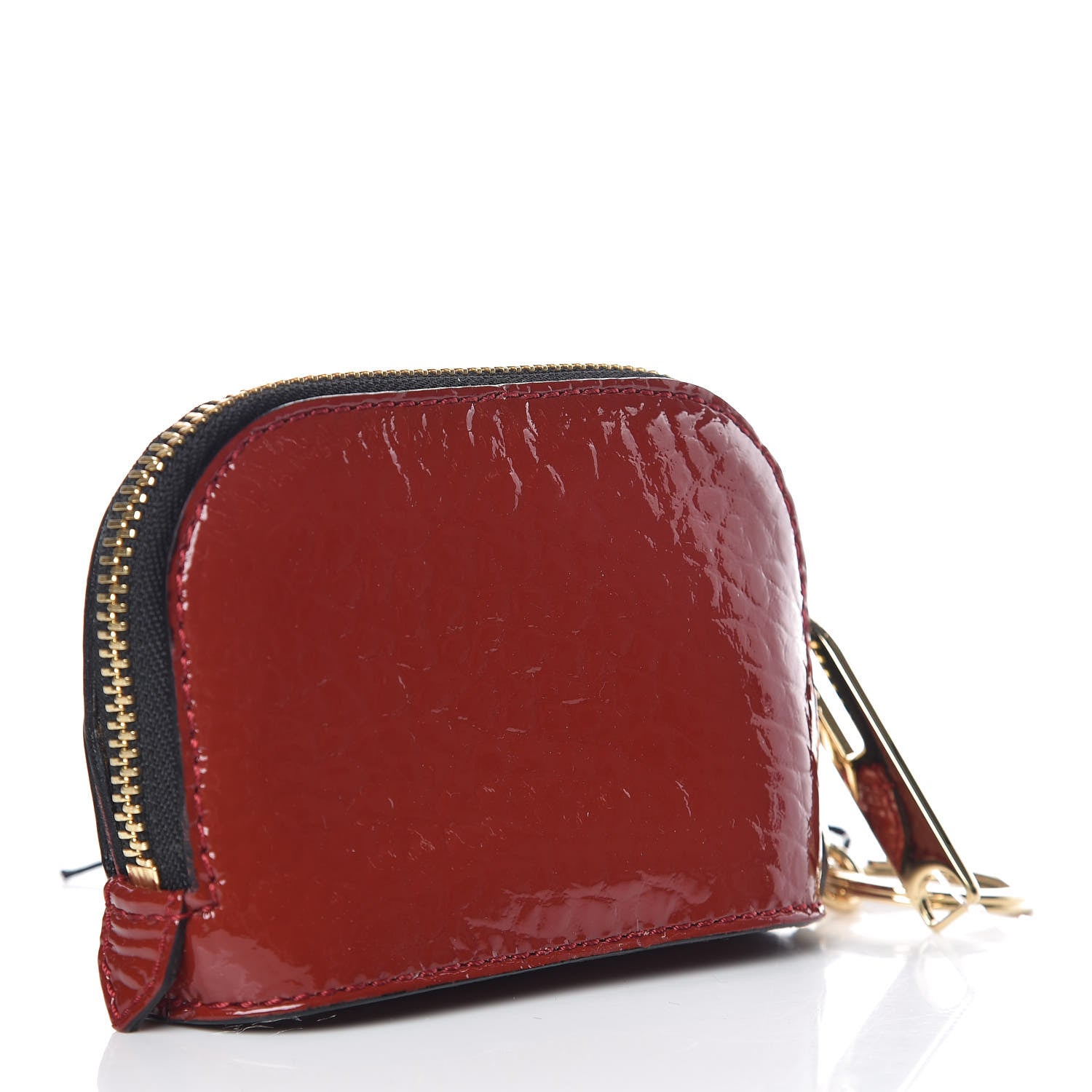 Burberry Heritage Patent Grain Extra Mini Bow Harrogate Coin Purse Military Red 3 of 7