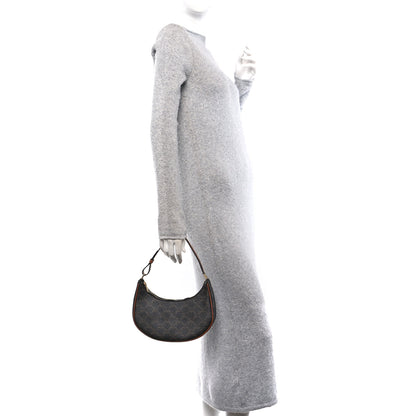 Celine Triomphe Canvas Calfskin Ava Shoulder Bag Tan 3 of 10