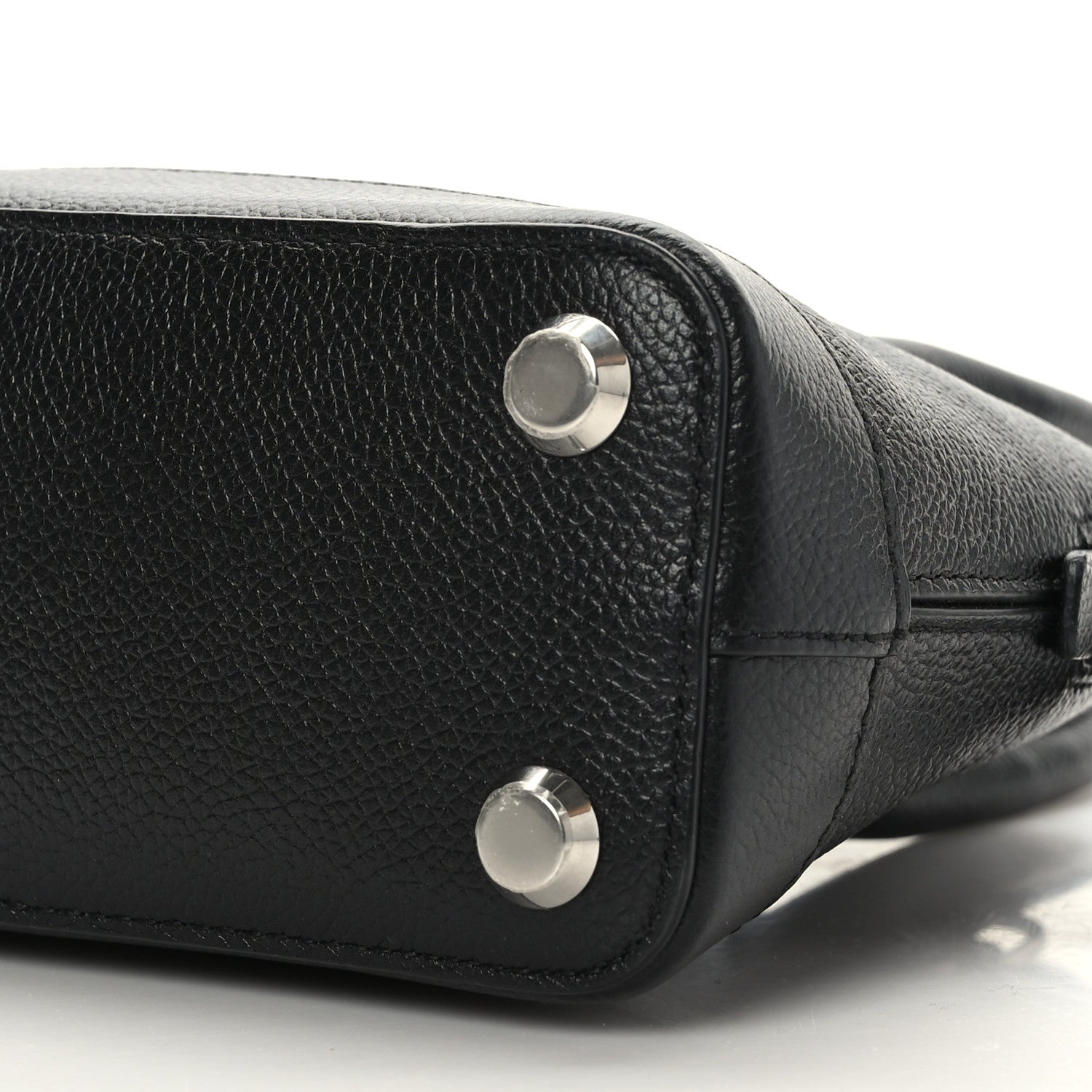 Balenciaga Grained Calfskin City Logo XXS Ville Top Handle Bag Black White 9 of 9