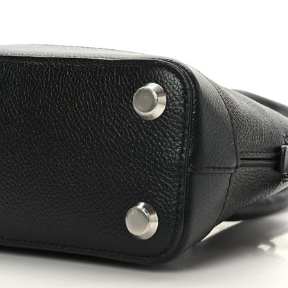 Balenciaga Grained Calfskin City Logo XXS Ville Top Handle Bag Black White 9 of 9