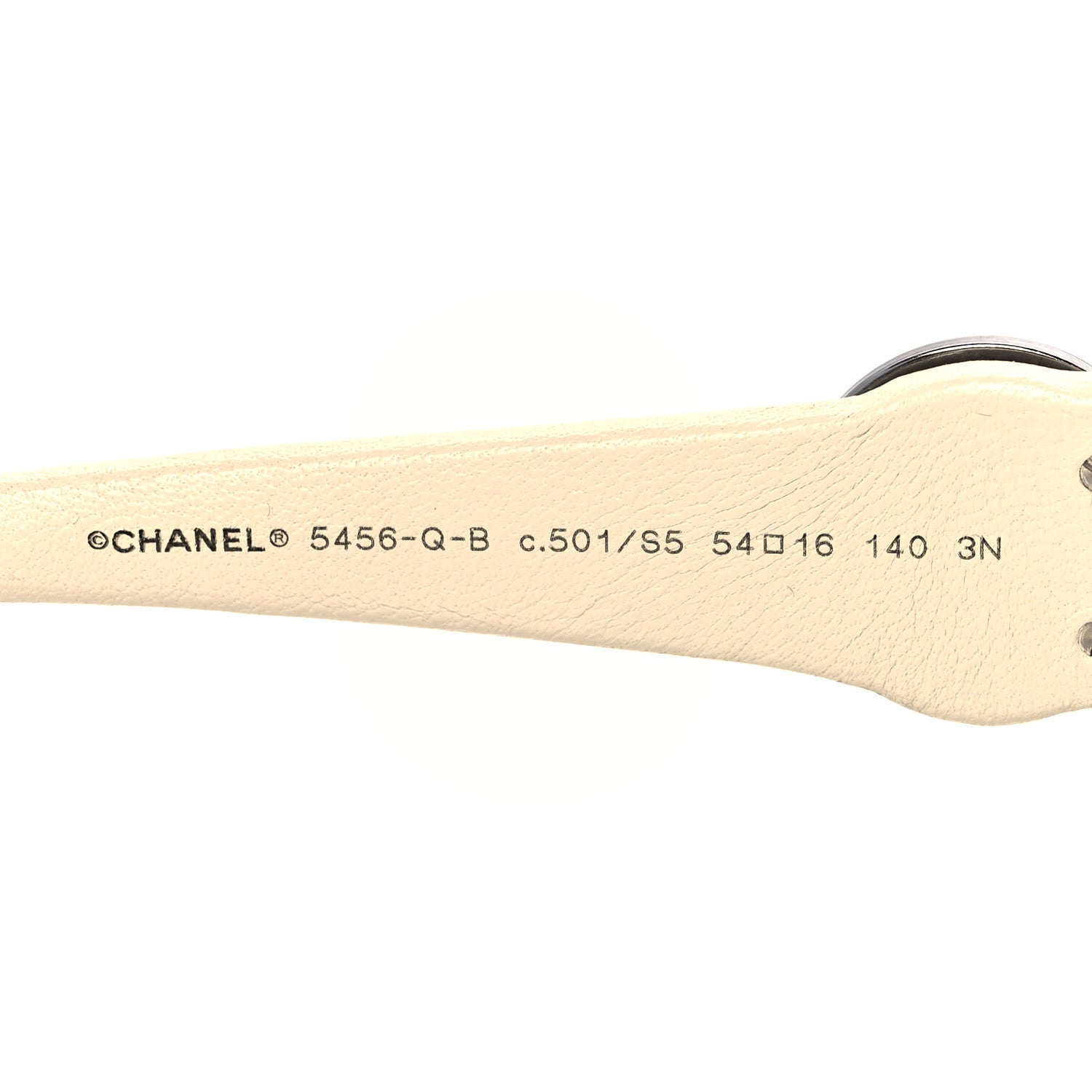 Chanel Acetate Square Cat Eye CC Sunglasses 5456 White 5 of 9